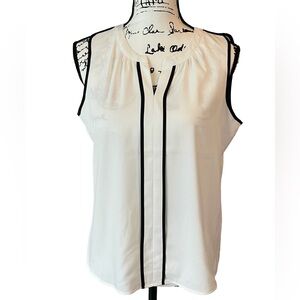 Calvin Klein Ivory Sleeveless Suit Shirt | Size M | NWT